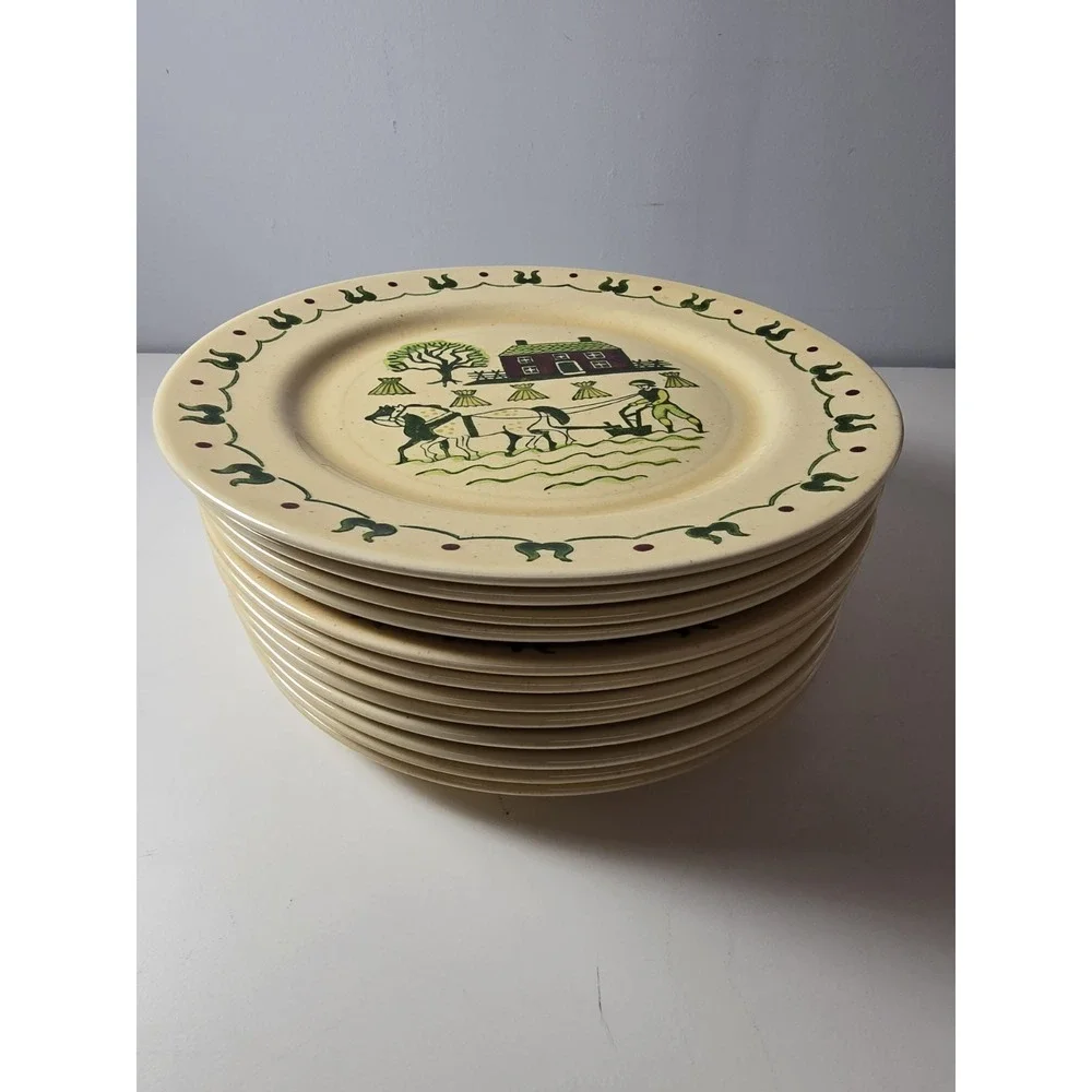 2 Set‎ Vintage HOMESTEAD PROVINICAL Metlox Dinner Plate 9 3/4